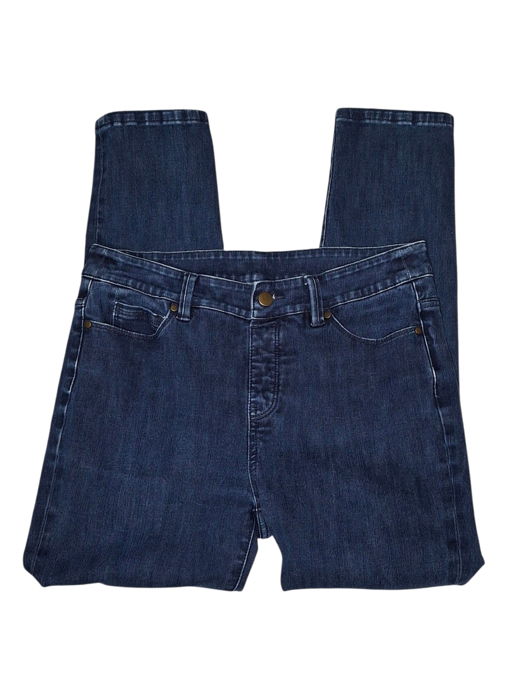 Soft Surroundings Straight Leg Jeans Womens Petite Small Blue Stretch Pockets